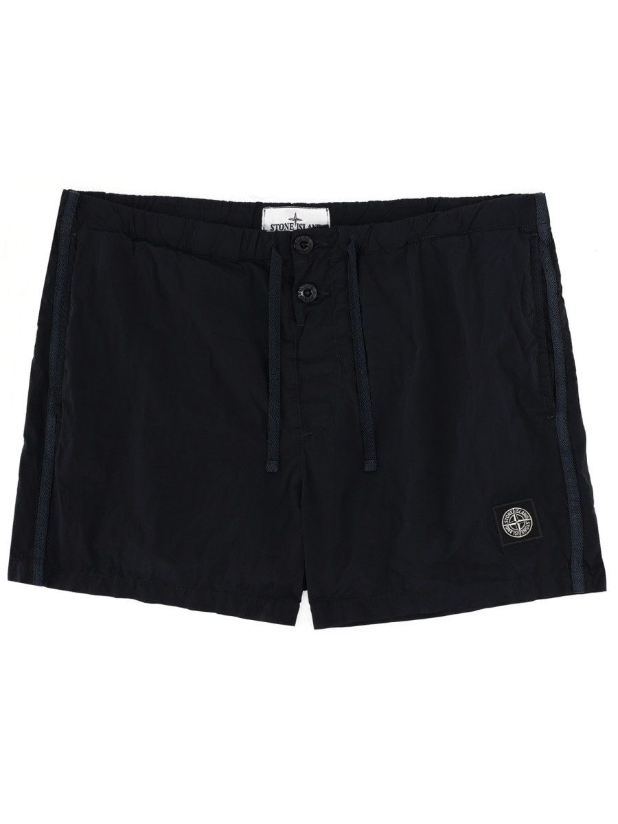 Stone Island STONE ISLAND SWIMSUIT WITH LOGO PATCH - BLUE Size US 38 / EU 54 - 1 Thumbnail