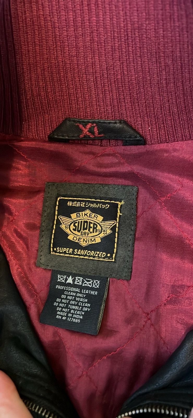 Superdry Superdry Slim Fit Leather Jacket - XL Size US L / EU 52-54 / 3 - 2 Thumbnail