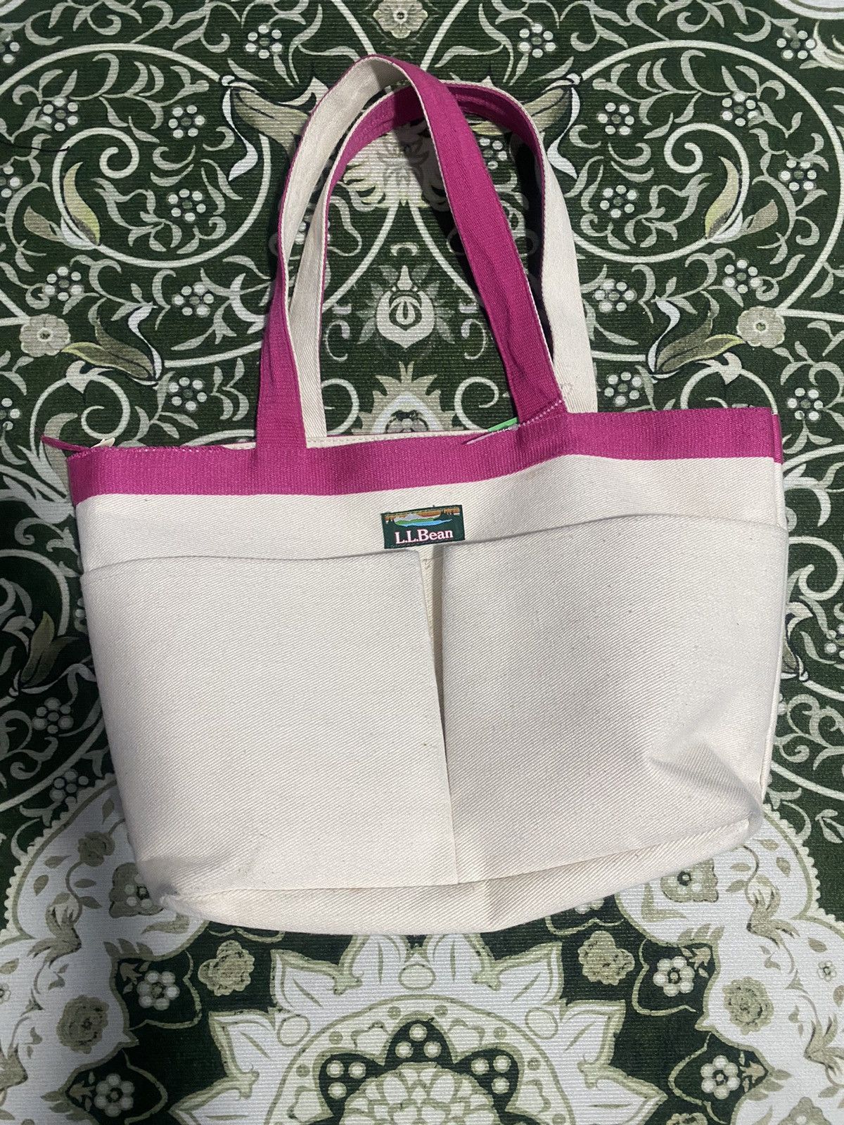 L.L. Bean × Vintage Vintage Tote Bag L.L Bean white Pink Size ONE SIZE - 1 Thumbnail