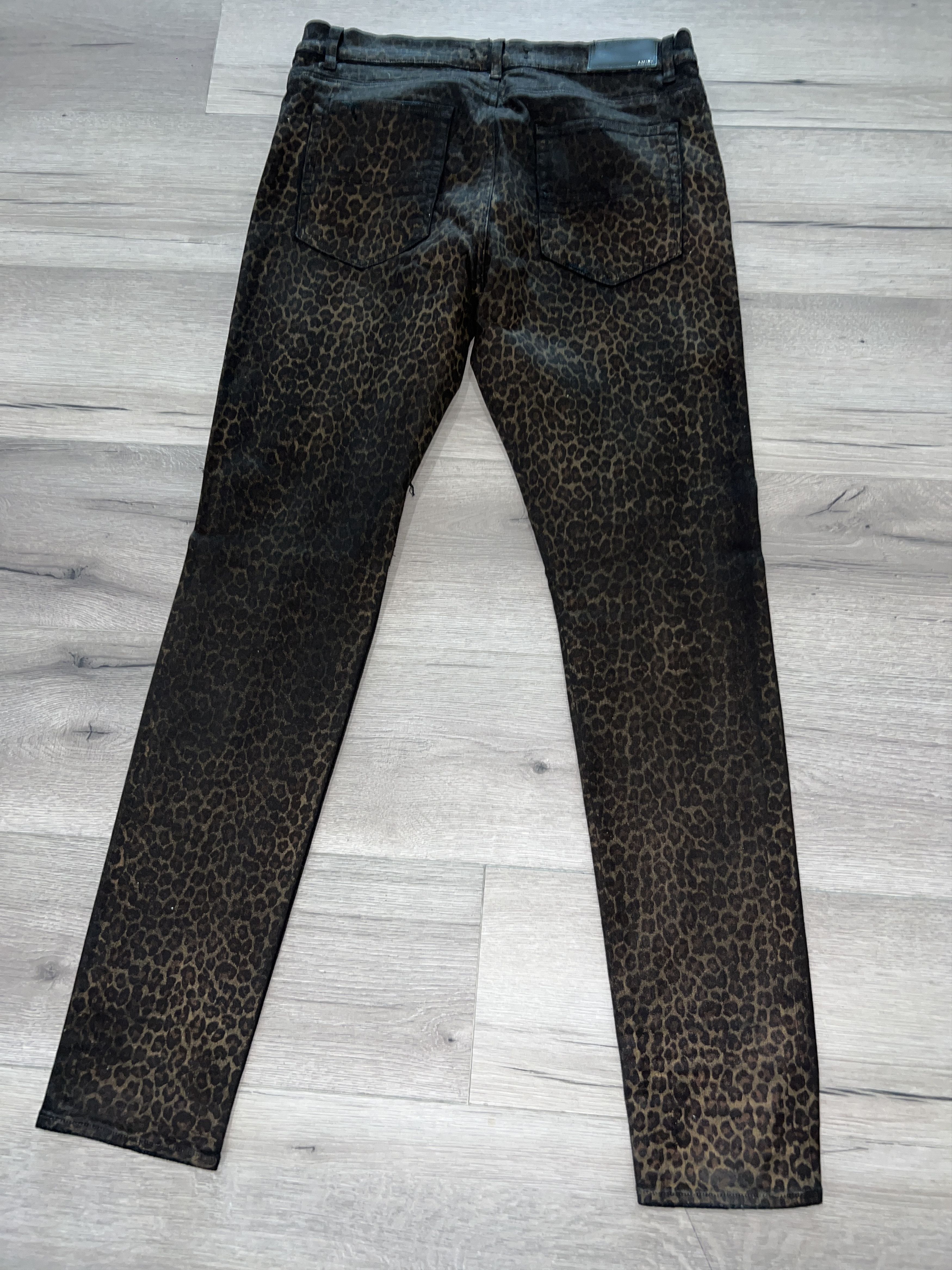 Amiri Broken Metallic Gold Leopard Denim Size US 38 / EU 54 - 5 Thumbnail