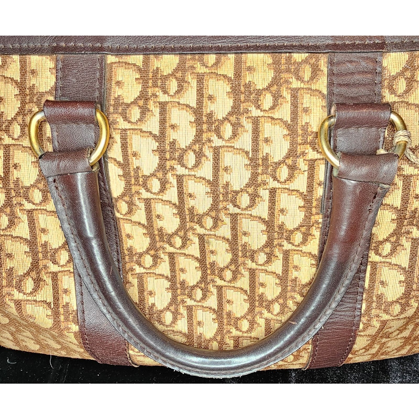 Dior CHRISTIAN DIOR 1960s RARE Early Oblique Monogram Travel Bag Size ONE SIZE - 13 Thumbnail
