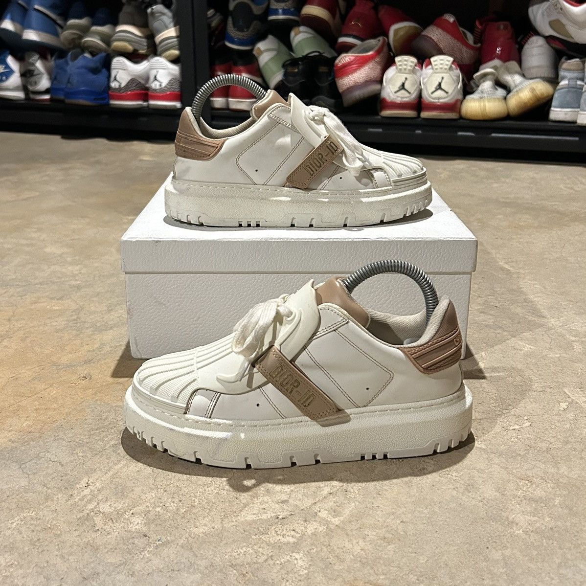 Christian Dior Monsieur × Designer × Dior Dior ID Calfskin Leather Platform Shoes White/Nude US 5.5 Size US 5.5 / EU 38 - 1 Thumbnail