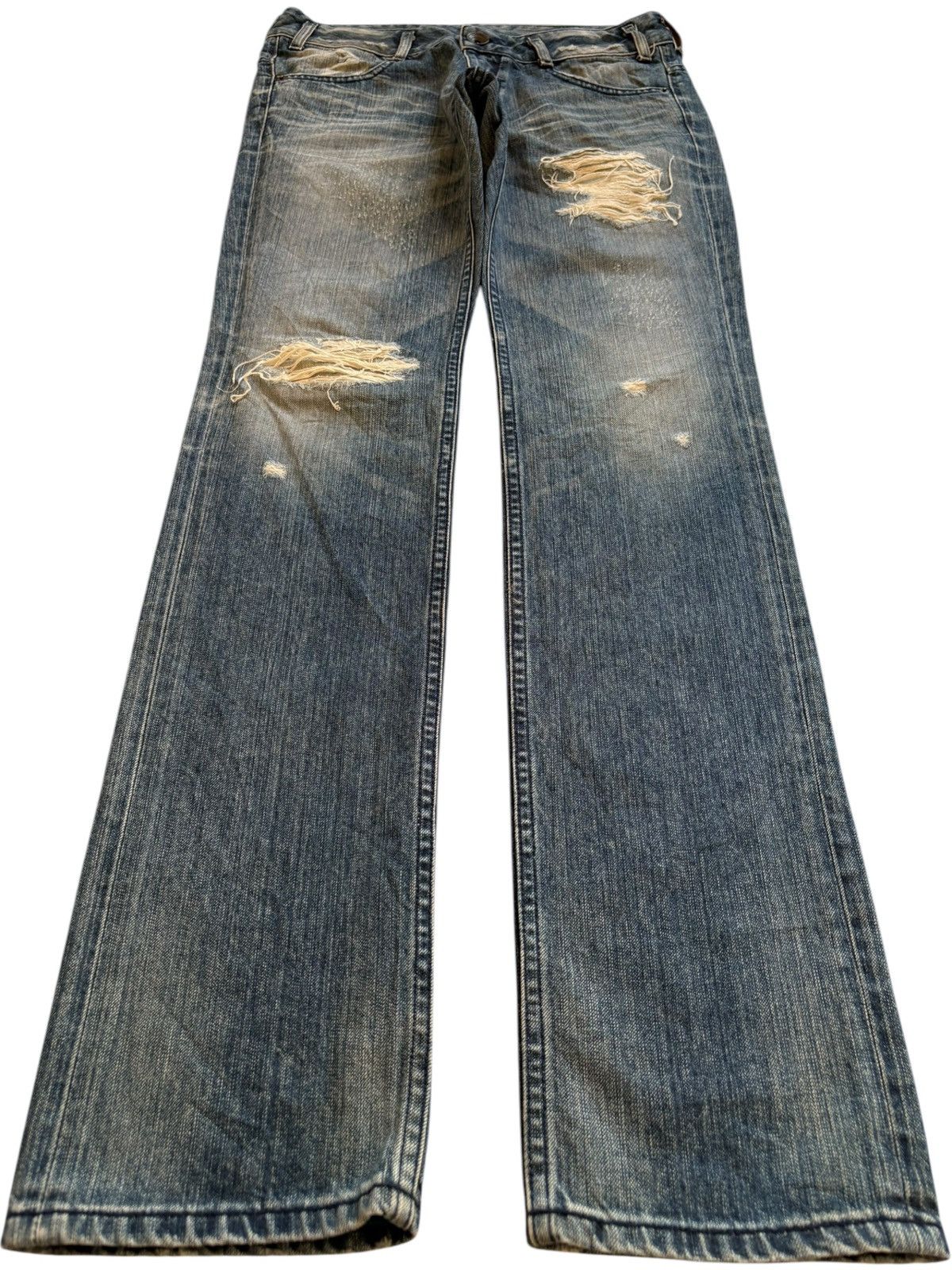 Japanese Brand Vintage Japanese Brand Patches Distressed Ripped Jeans Size 30" / US 8 / IT 44 - 1 Thumbnail