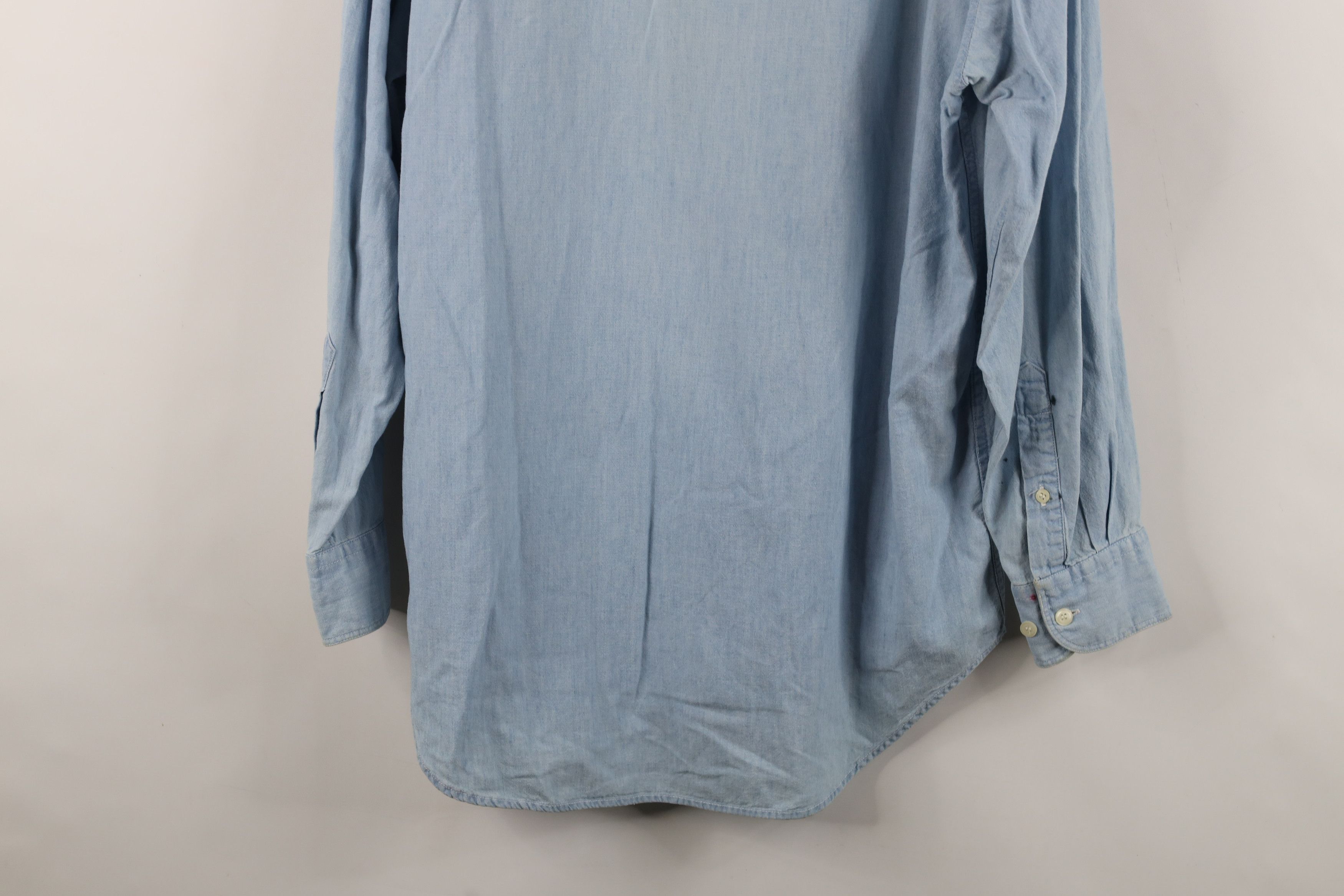 Gap Vintage 90s Gap Denim Jean Collared Button Down Shirt Blue Size US M / EU 48-50 / 2 - 13 Thumbnail