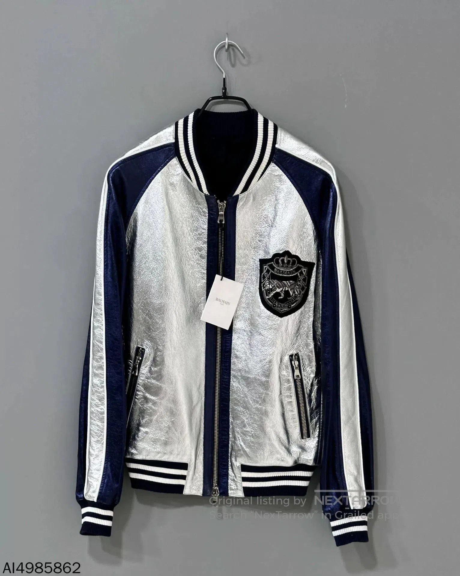 Balmain Balmain Tinfoil Patchwork Baseball Jacket. Size US M / EU 48-50 / 2 - 1 Thumbnail