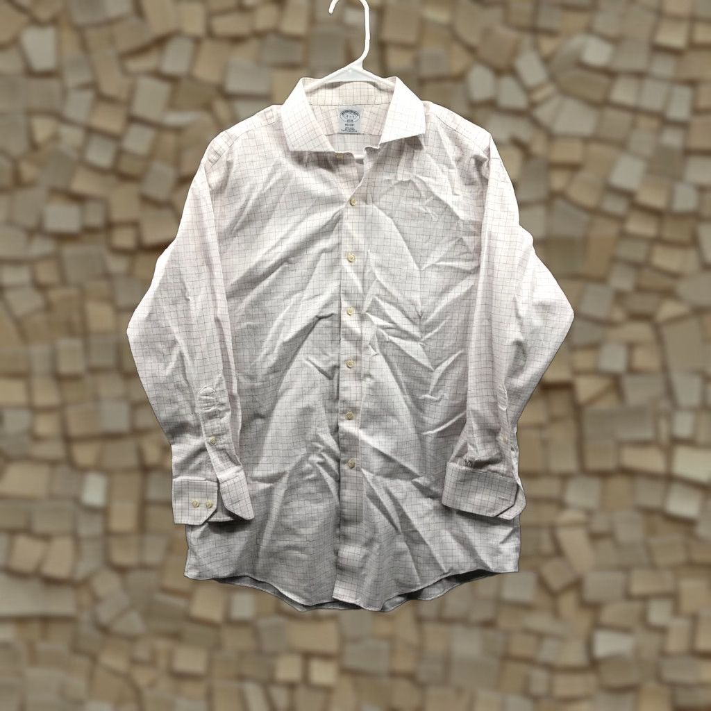 Brooks Brothers Brooks Brothers Regent Shirt Size 17 Mens White Long Sleeve Spread Collar Shirt Size US XL / EU 56 / 4 - 1 Thumbnail