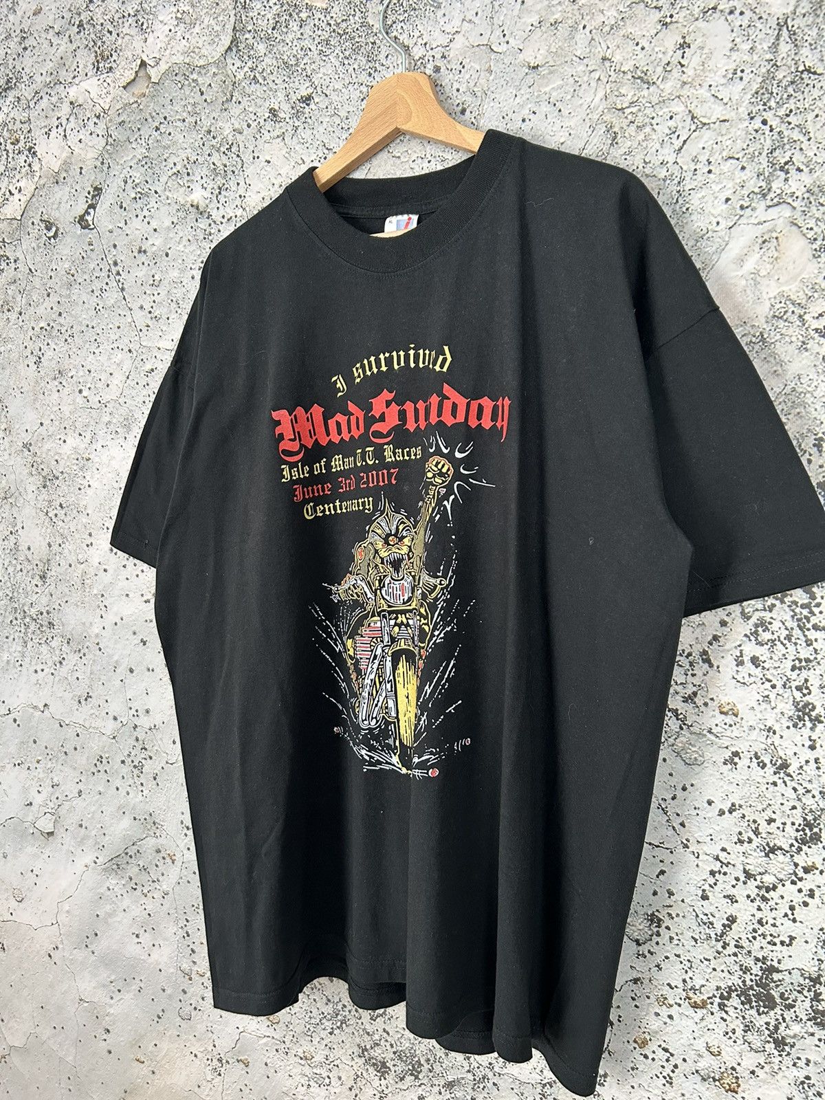 Harley Davidson Vintage Racing Moto Mad Sunday Graphic Tee Rock Punk Y2K Size US XL / EU 56 / 4 - 3 Thumbnail
