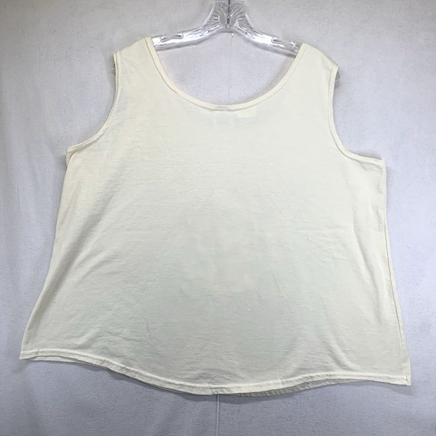 Vintage VINTAGE Women's Tank Top 2XL Ivory Blue Birds Botanical Sleeveless Casual All Seasons 90s Cottagecore Size XXL / US 16-18 / IT 52-54 - 3 Thumbnail