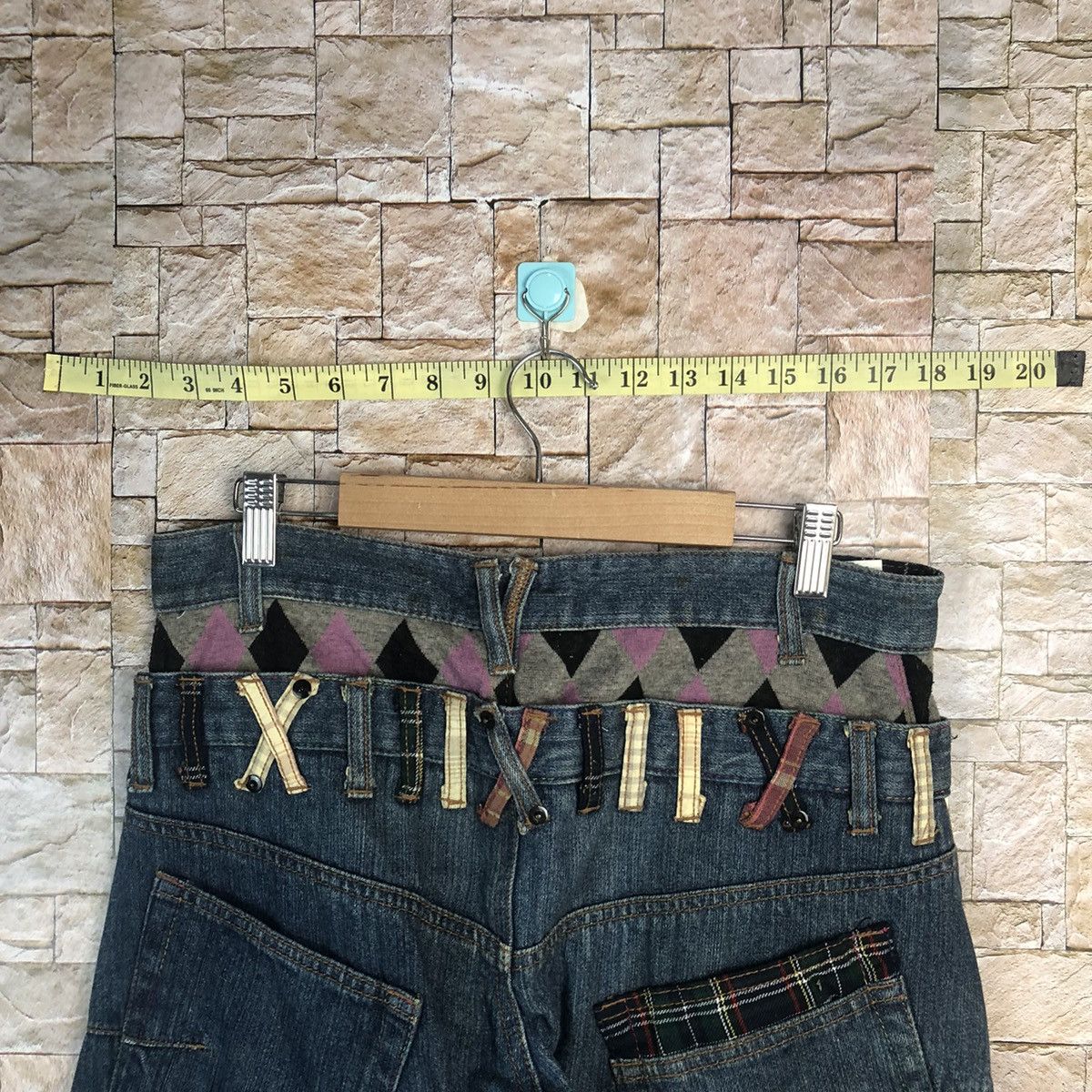 Other Surf Style Double Waist Blue Denim Pants #A72 Size US 31 - 17 Thumbnail