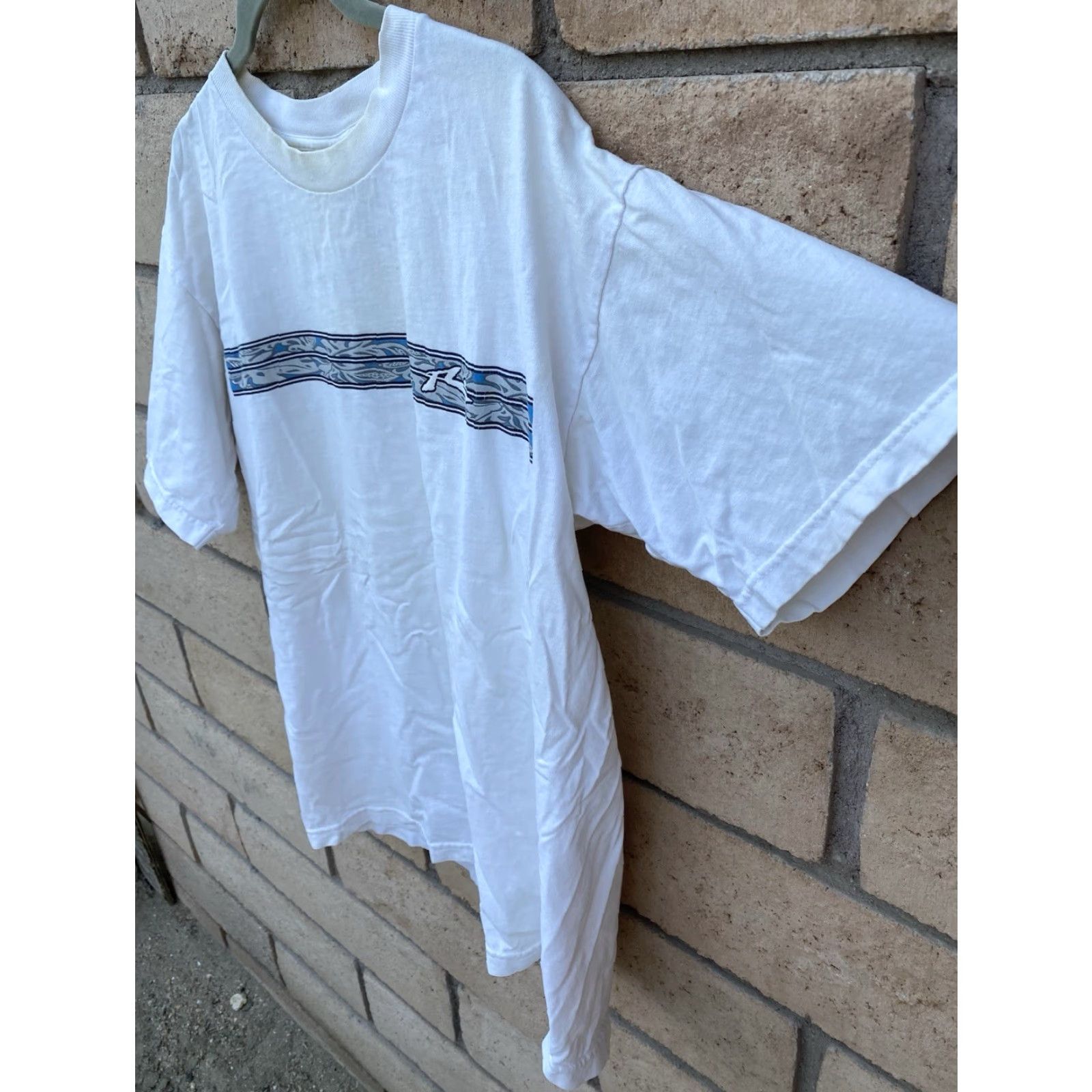 Rusty VINTAGE Rusty T Shirt Logo Tee Front Back Graphics Surf Beach Worn Stain M Mens Shirt M White Cotton Logo Beach 90s Vintage Rusty Brand Tee Size US M / EU 48-50 / 2 - 4 Thumbnail