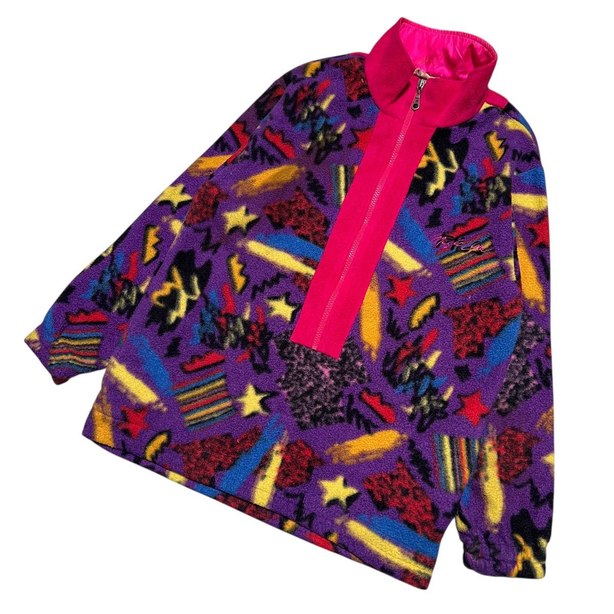 Fila Vintage Fila Magic Line Printed Fleece Anorak Jumper Jacket Size US S / EU 44-46 / 1 - 3 Thumbnail
