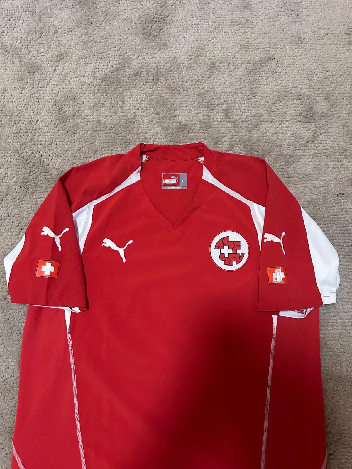 Puma Switzerland football shirt 2004/2006 Jersey Suisse Soccer L Size US L / EU 52-54 / 3 - 4 Thumbnail