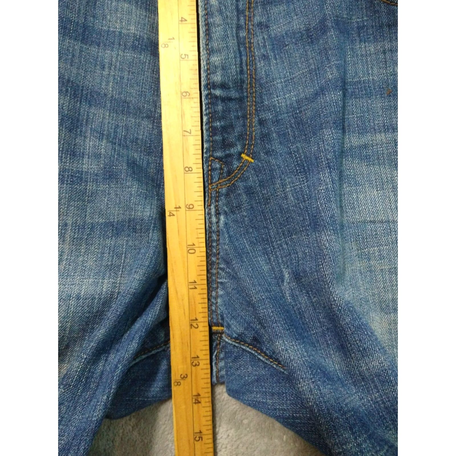 Gap Gap Jeans Mens 38x32 Blue Denim Premium Boot Cut Dark Wash Mid Rise Distressed Jeans Mens Blue Premium Bootcut Denim 90s? Not relevant. Size US 38 / EU 54 - 4 Thumbnail