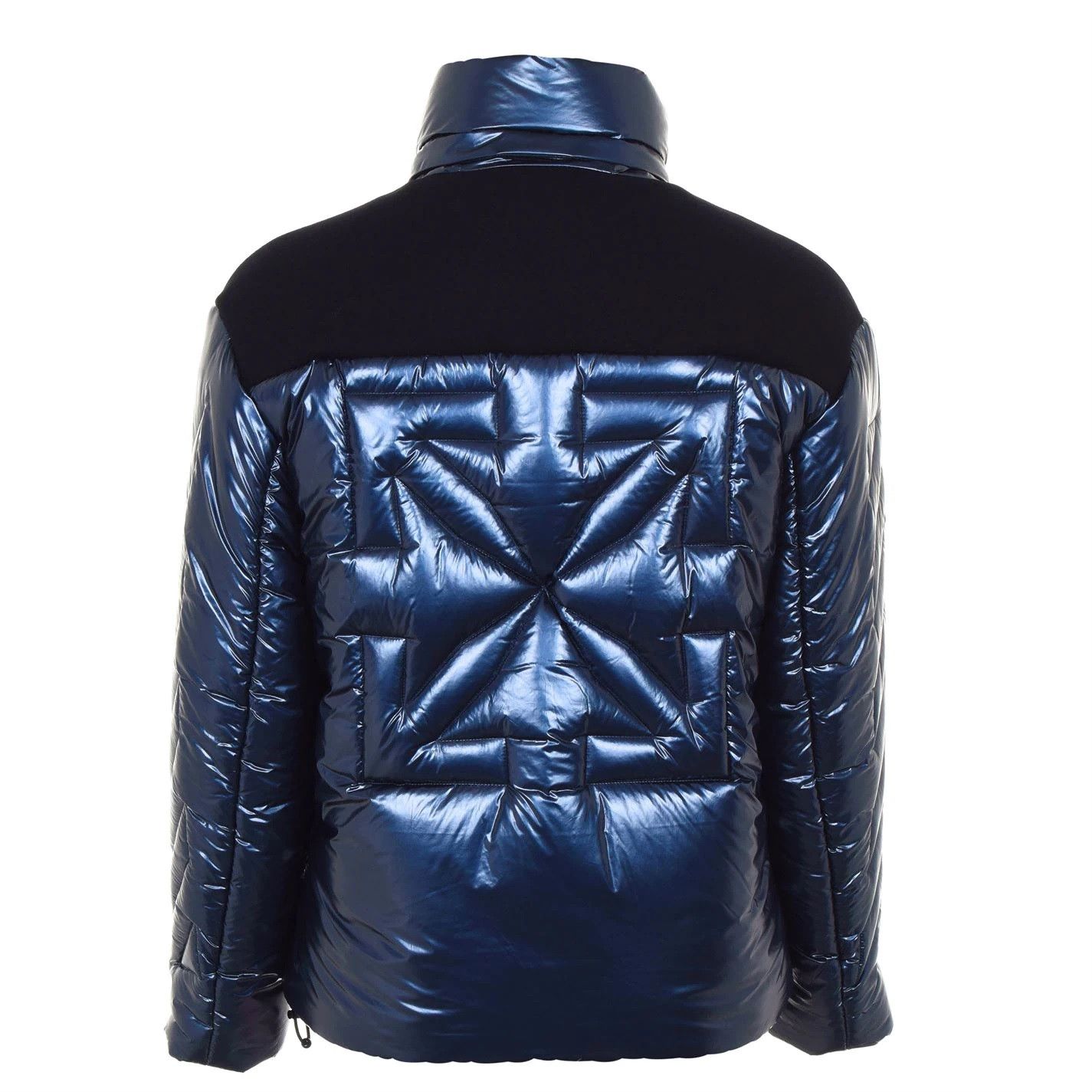 Off-White Off-White Shiny Down Jacket Navy Men's Size L Size US L / EU 52-54 / 3 - 2 Thumbnail