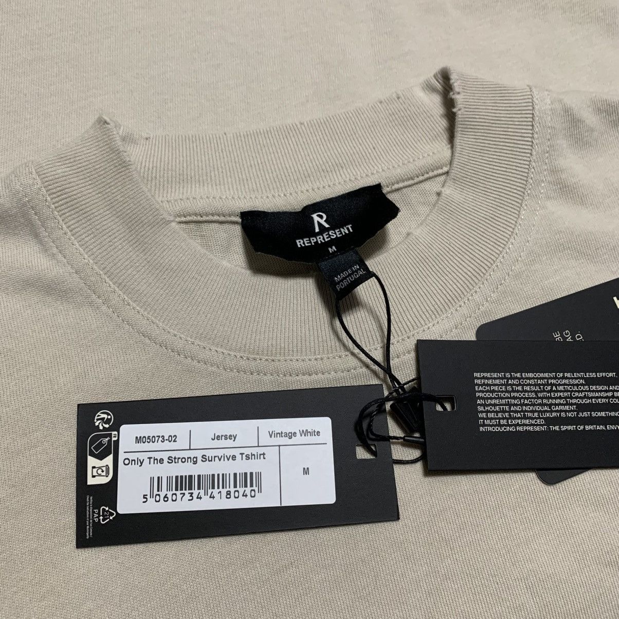 Represent Clo. Represent Medium Shark Vintage White Tee Only The Strong Size US M / EU 48-50 / 2 - 4 Thumbnail