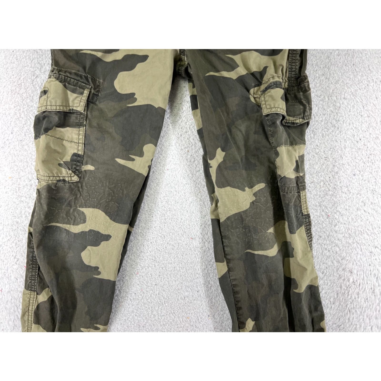 Cotton On Cotton On Jeans Womens Large Green Woodland Camo Jogger Cargo Denim 5-Pocket Regular Stretch Size 36" / US 14 / IT 50 - 3 Thumbnail