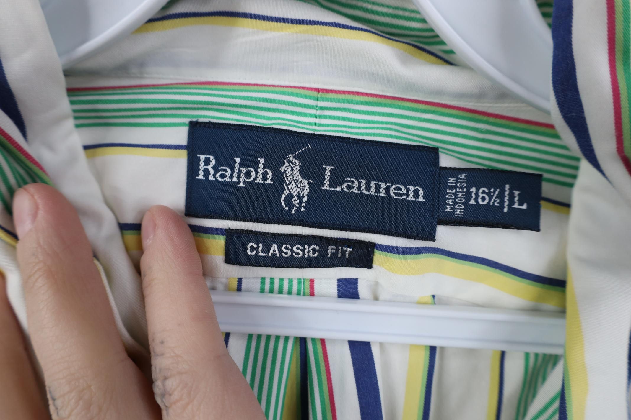 Polo Ralph Lauren Vintage 90s Ralph Lauren Striped Collared Button Down Shirt Size US L / EU 52-54 / 3 - 6 Thumbnail