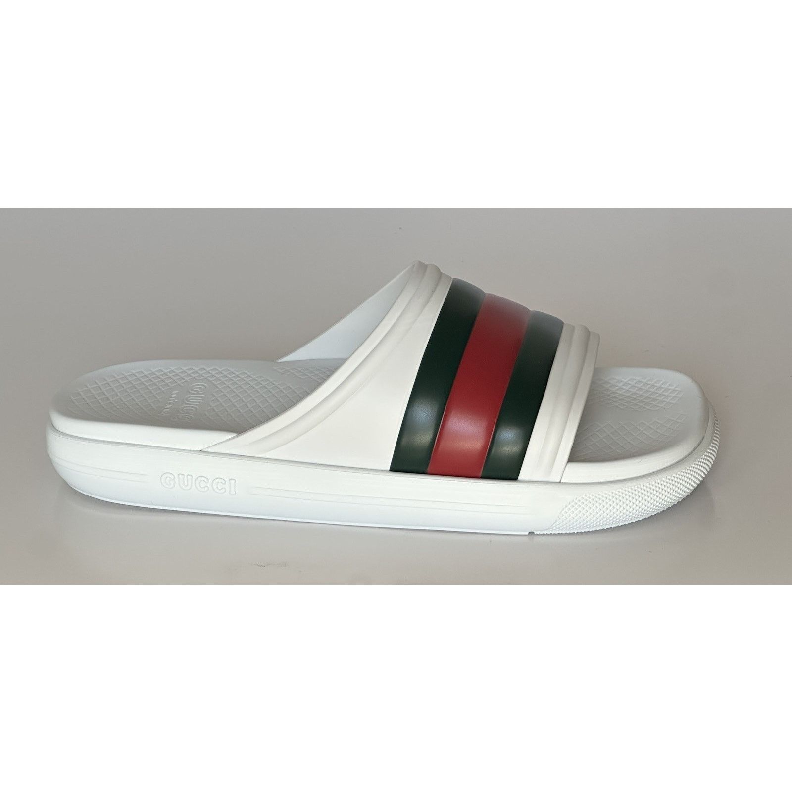 Gucci Gucci Men’s Rubber White/Green/Red Sandals 11.5 US 780286 Size US 11.5 / EU 44-45 - 9 Thumbnail