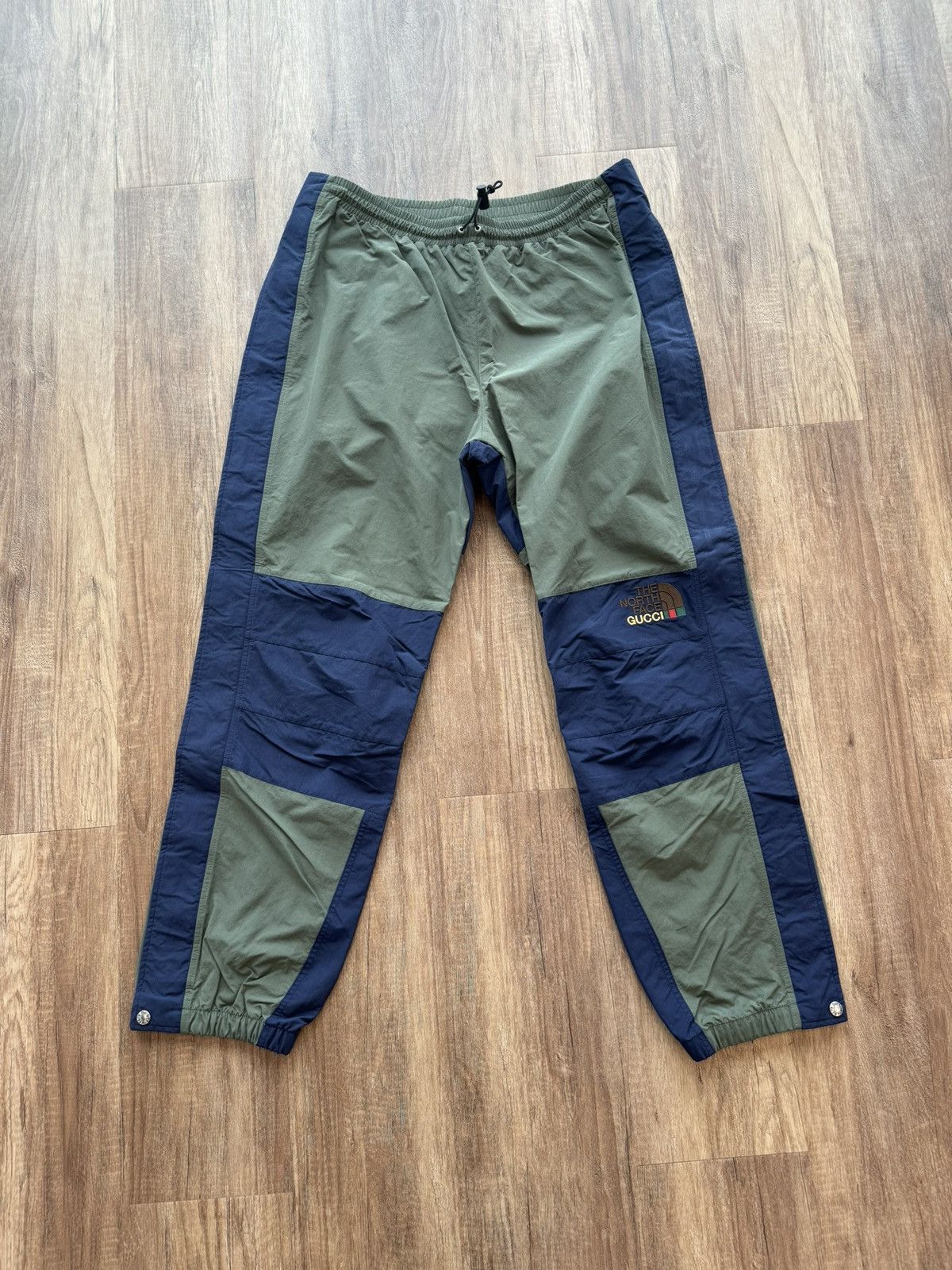 image of Gucci x The North Face Technical Pants Navy/green, Men's (Size 34)