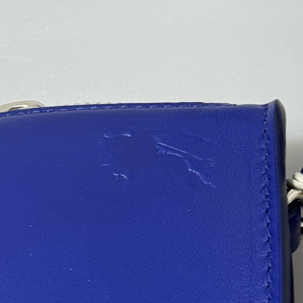 Burberry Burberry Mini Shield Leather Sling Bag Blue Size ONE SIZE - 2 Thumbnail
