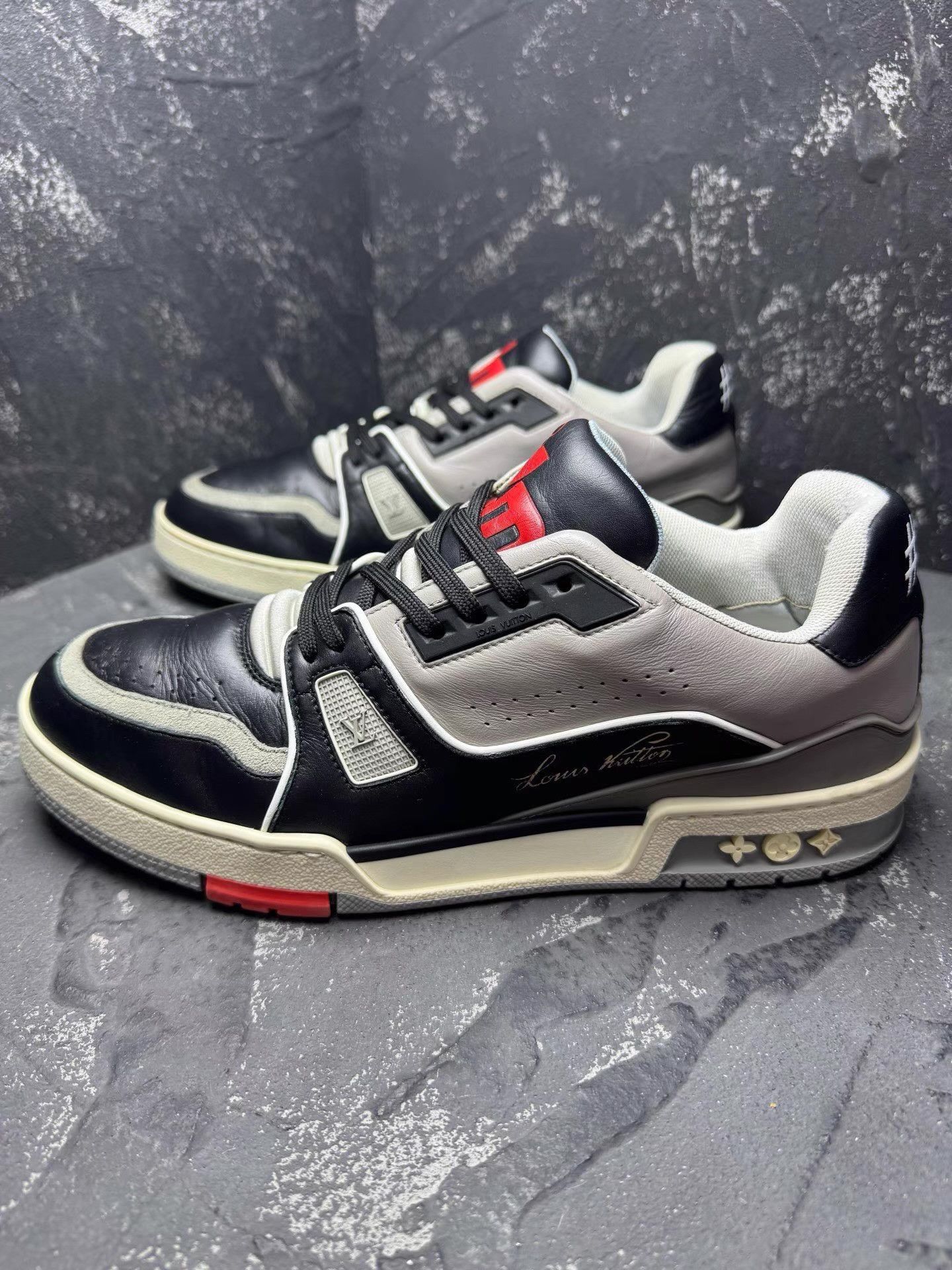 Louis Vuitton LV Trainer Black Cement Q10 Size US 8 / EU 41 - 7 Thumbnail