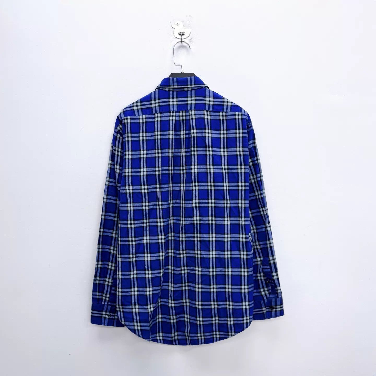 Burberry Burberry Blue Gray Check Overshirt Unisex L 99 New Size US L / EU 52-54 / 3 - 2 Thumbnail