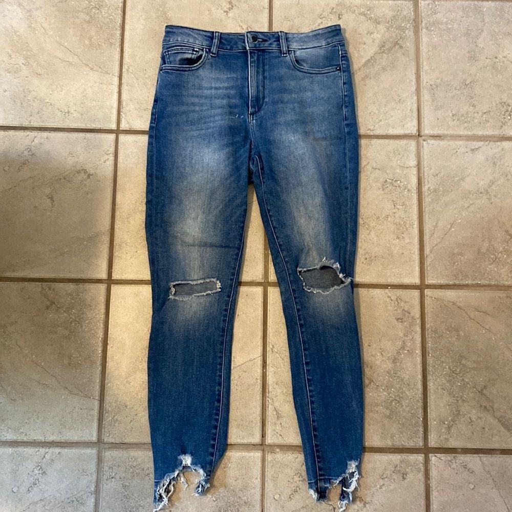 DL1961 DL1961 28 Farrow Instaslim Ankle Skinny Denim Distressed Je Size 28" / US 6 / IT 42 - 1 Thumbnail