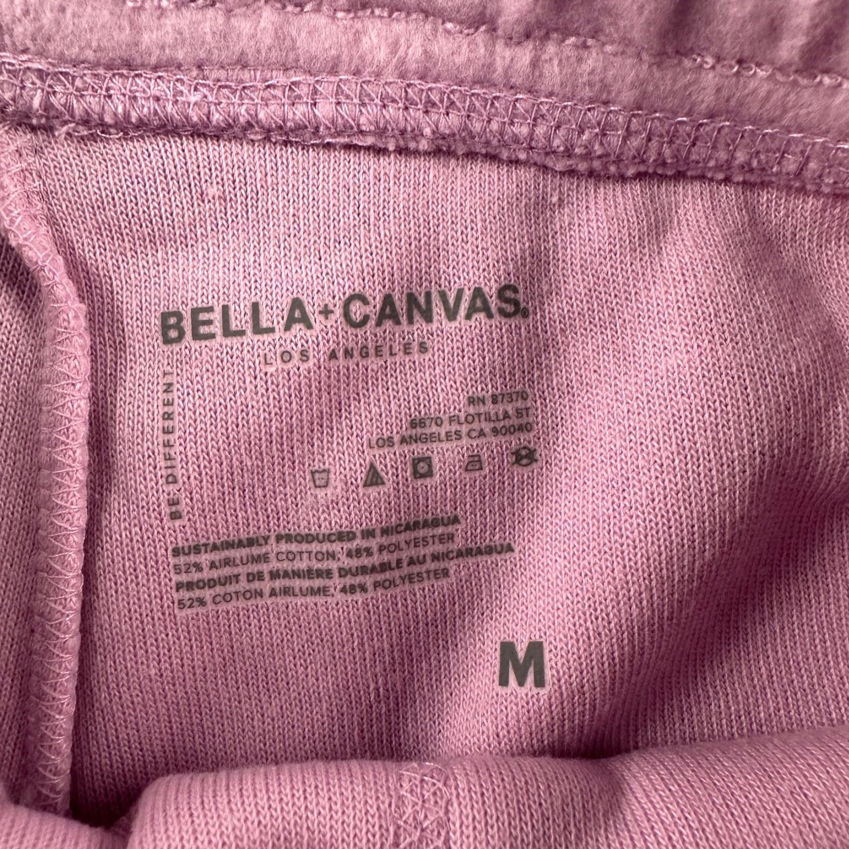 Vintage Bella Canvas Shorts Womens M Lilac Signature Sueded Fleece Drawstring Pockets NWT Size 32" / US 10 / IT 46 - 2 Thumbnail