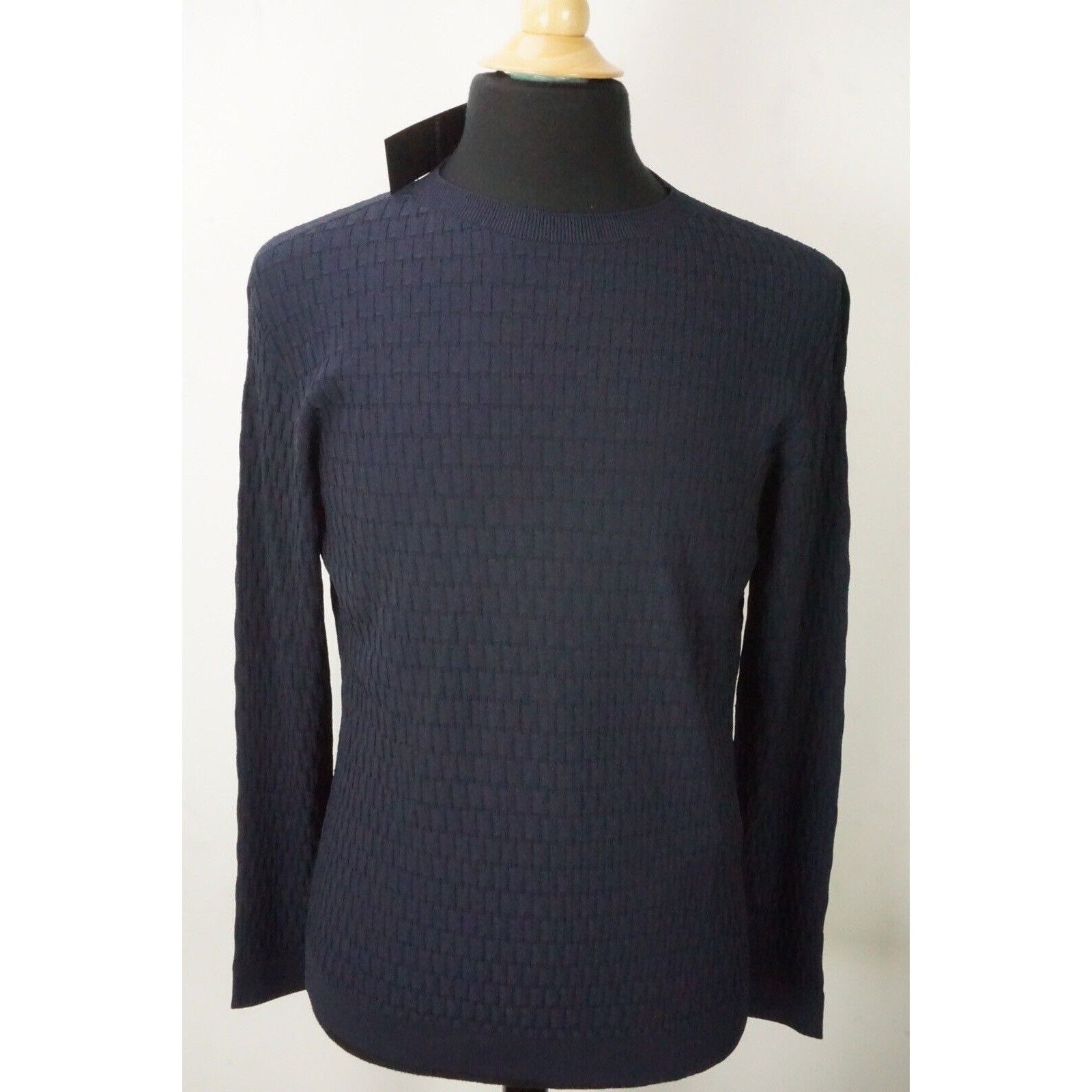 Giorgio Armani Giorgio Armani Black Label Textured Wool Blend Woven Sweater Size US M / EU 48-50 / 2 - 1 Thumbnail