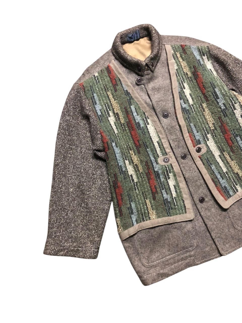 Japanese Brand × Vintage JAPANESE BRAND GIOVANOUMO WOOL TWEED VEST JACKET Size US M / EU 48-50 / 2 - 6 Thumbnail