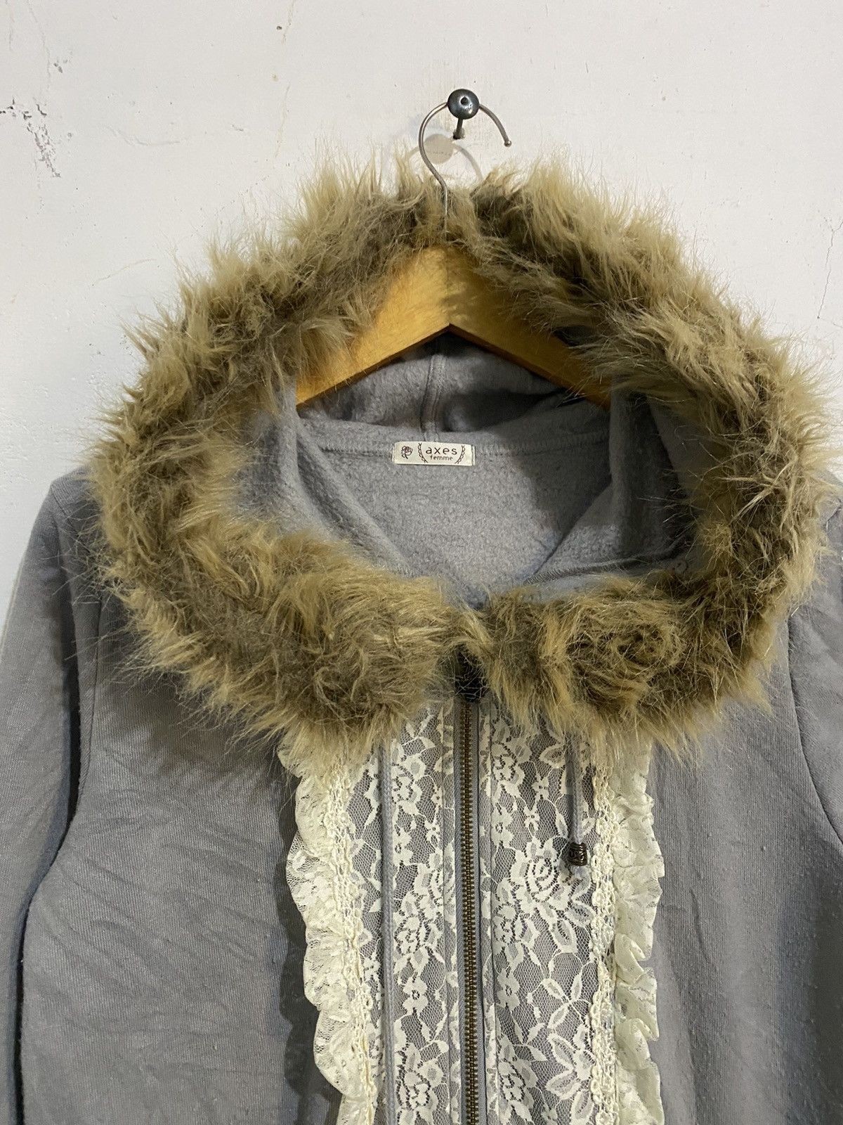 If Six Was Nine 💸BINDINGOFFER💸Axes Femme Gothic Fur Hoodie Lgb Ifsixwasnine Size US M / EU 48-50 / 2 - 2 Thumbnail
