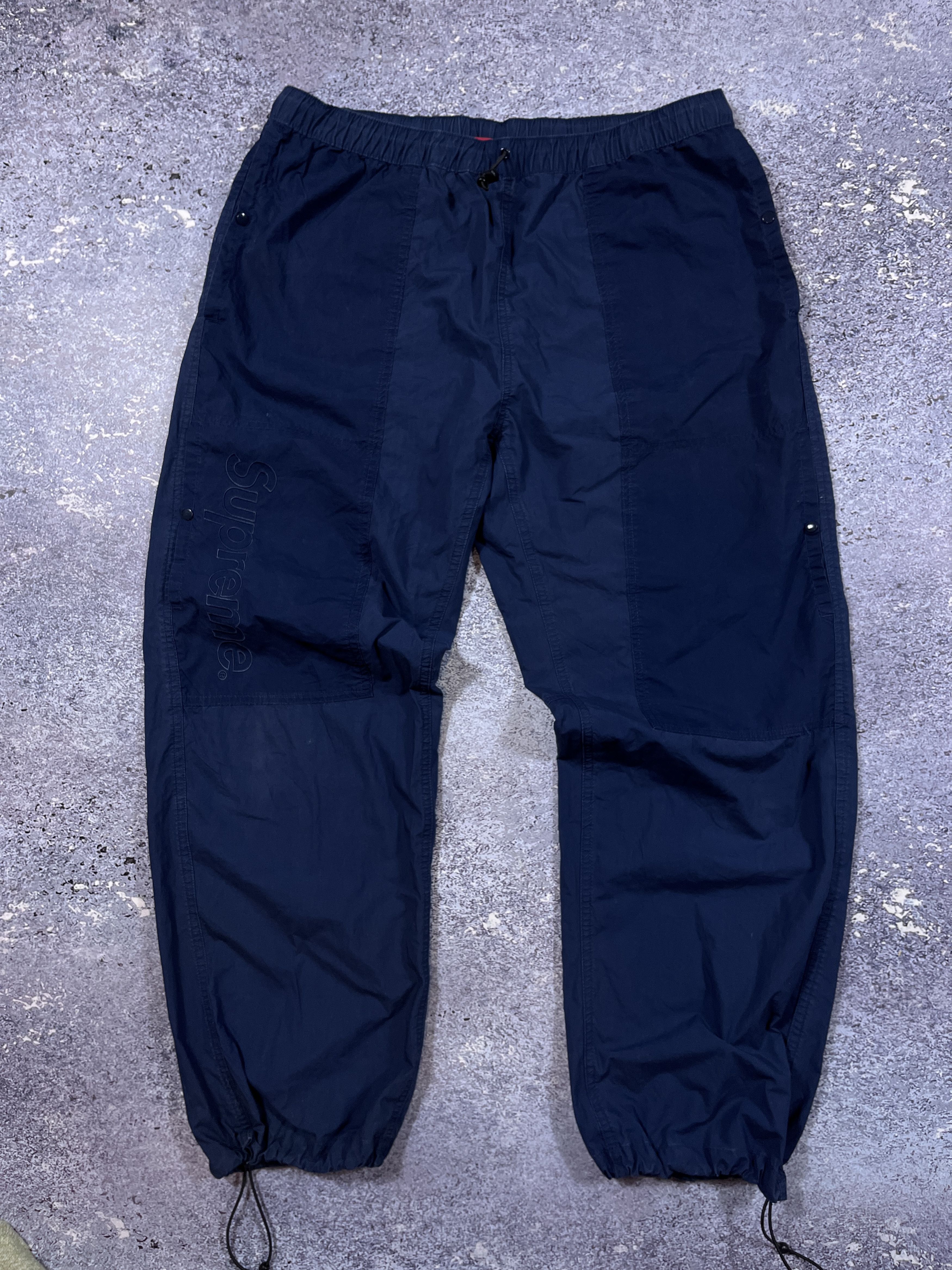 Supreme Supreme Cargo Pants Dark Blue Big Logo Multipocket Size US 32 / EU 48 - 2 Thumbnail