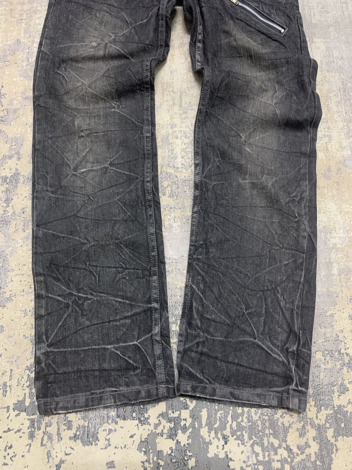 Japanese Brand Nylaus Harajuku Punk Y2K Crinkle Gimmick Pants Size US 30 / EU 46 - 3 Thumbnail