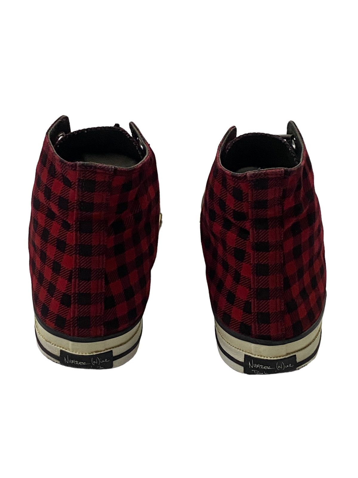 Number (N)ine NUMBER (N)INE Red Plaind Punk Sneakers Size US 9 / EU 42 - 7 Thumbnail