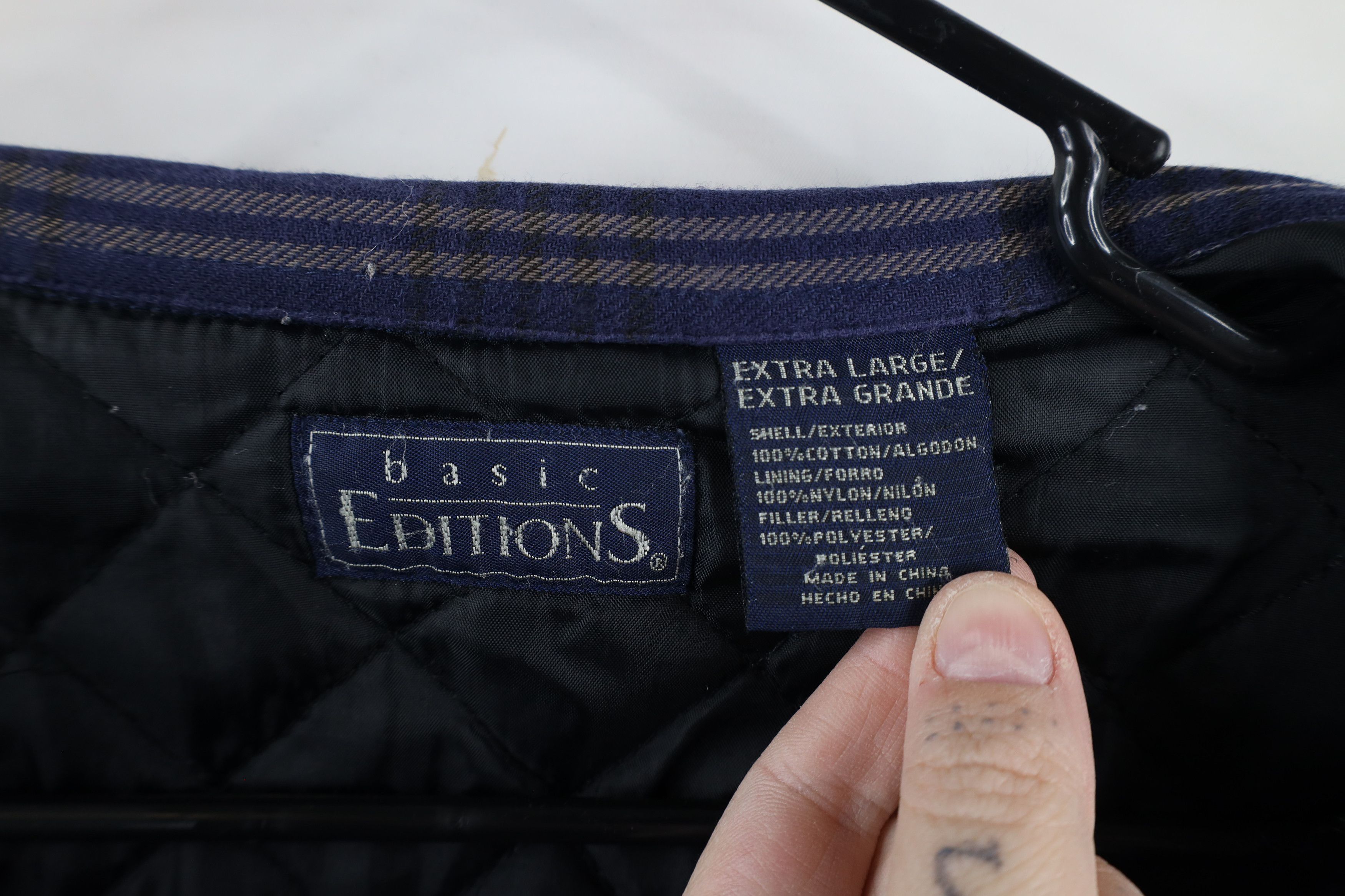 Vintage Vintage 90s Streetwear Quilted Flannel Button Shirt Jacket Size US XL / EU 56 / 4 - 10 Thumbnail
