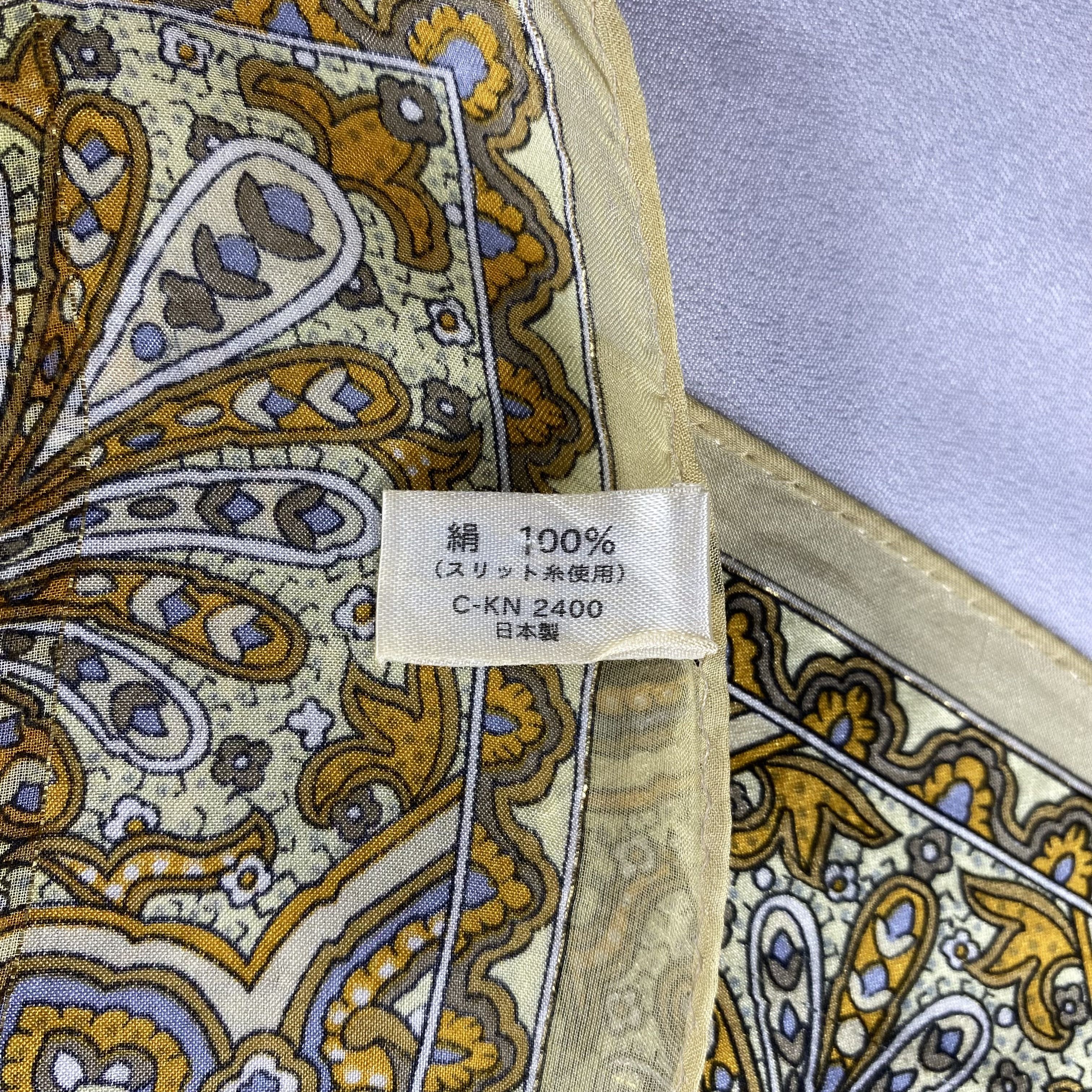 Japanese Brand × Vintage Vintage Italian Silk Scarf Hand Rolled Paisley SS076 Size ONE SIZE - 6 Thumbnail