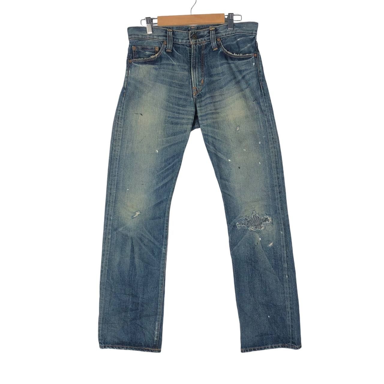 Japanese Brand Vintage Back Number Fadded Denim Jean Pants Size US 29 - 1 Thumbnail