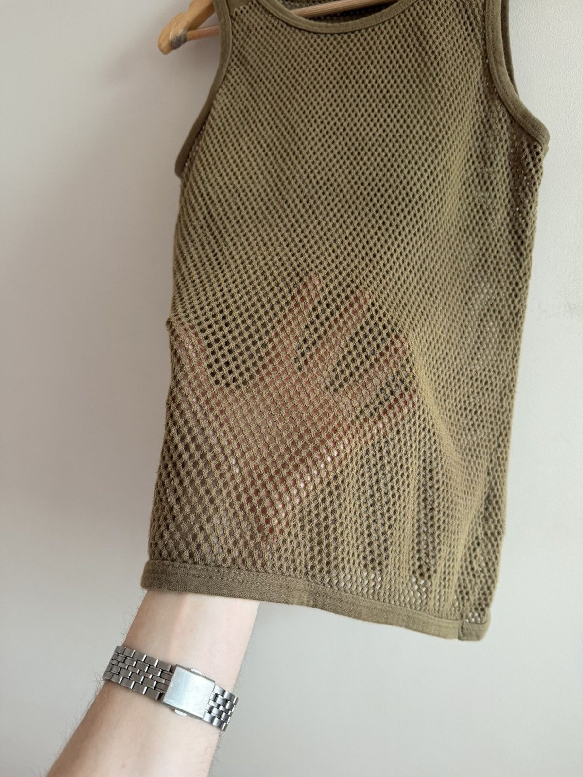 Japanese Brand Olive Mesh Tank Top See Through Minimal Y2K Size US S / EU 44-46 / 1 - 3 Thumbnail