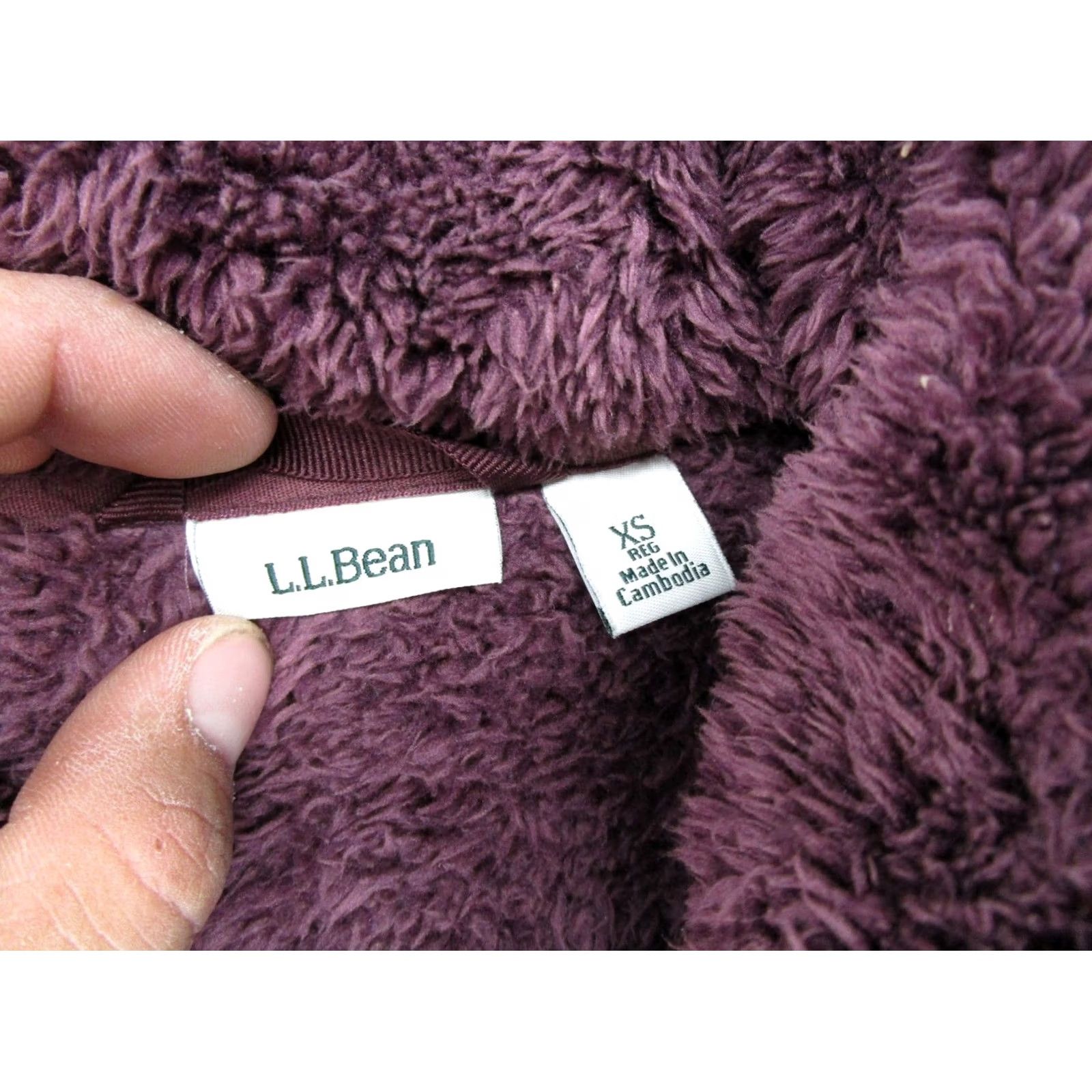 Vintage L.L. Bean Fleece Pullover Sweater Women's XS Purple Long Sleeve Mock Neck Cozy Classic Outdoor Slim Pullover" Size XS / US 0-2 / IT 36-38 - 2 Thumbnail