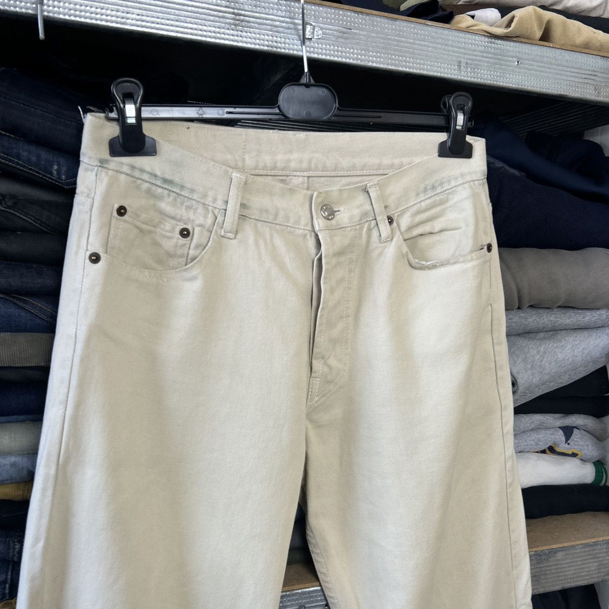 Levi's Vintage Clothing Vintage Levis 501xx Made InUSA rare beige denim jeans Size US 34 / EU 50 - 9 Thumbnail
