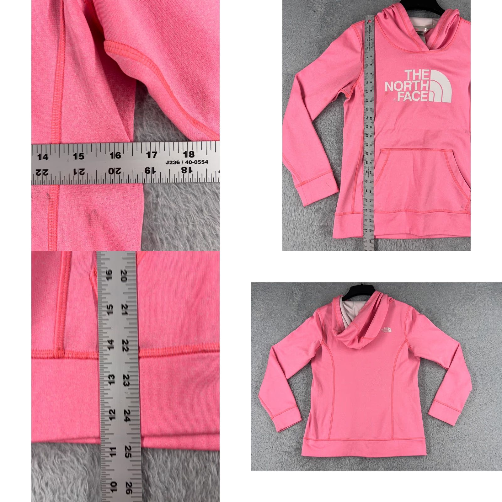 The North Face The North Face Hoodie Womens Small Pink Logo Pocket 100% Polyester Read Size S / US 4 / IT 40 - 8 Thumbnail