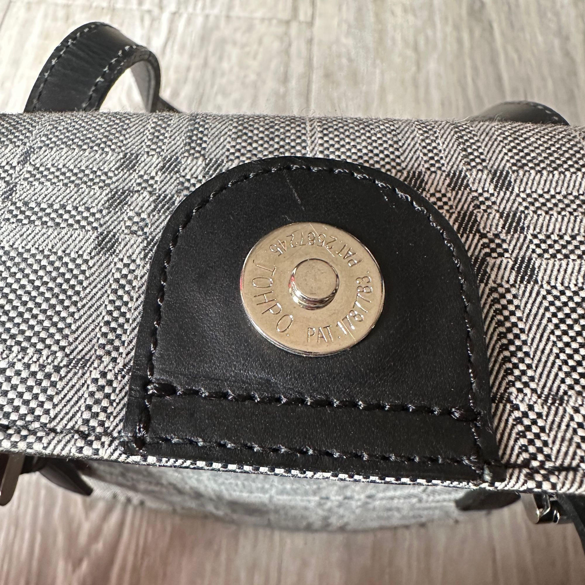 Burberry Burberry Gray Nova Check Satchel/ Tote with Black Leather B Size ONE SIZE - 19 Thumbnail