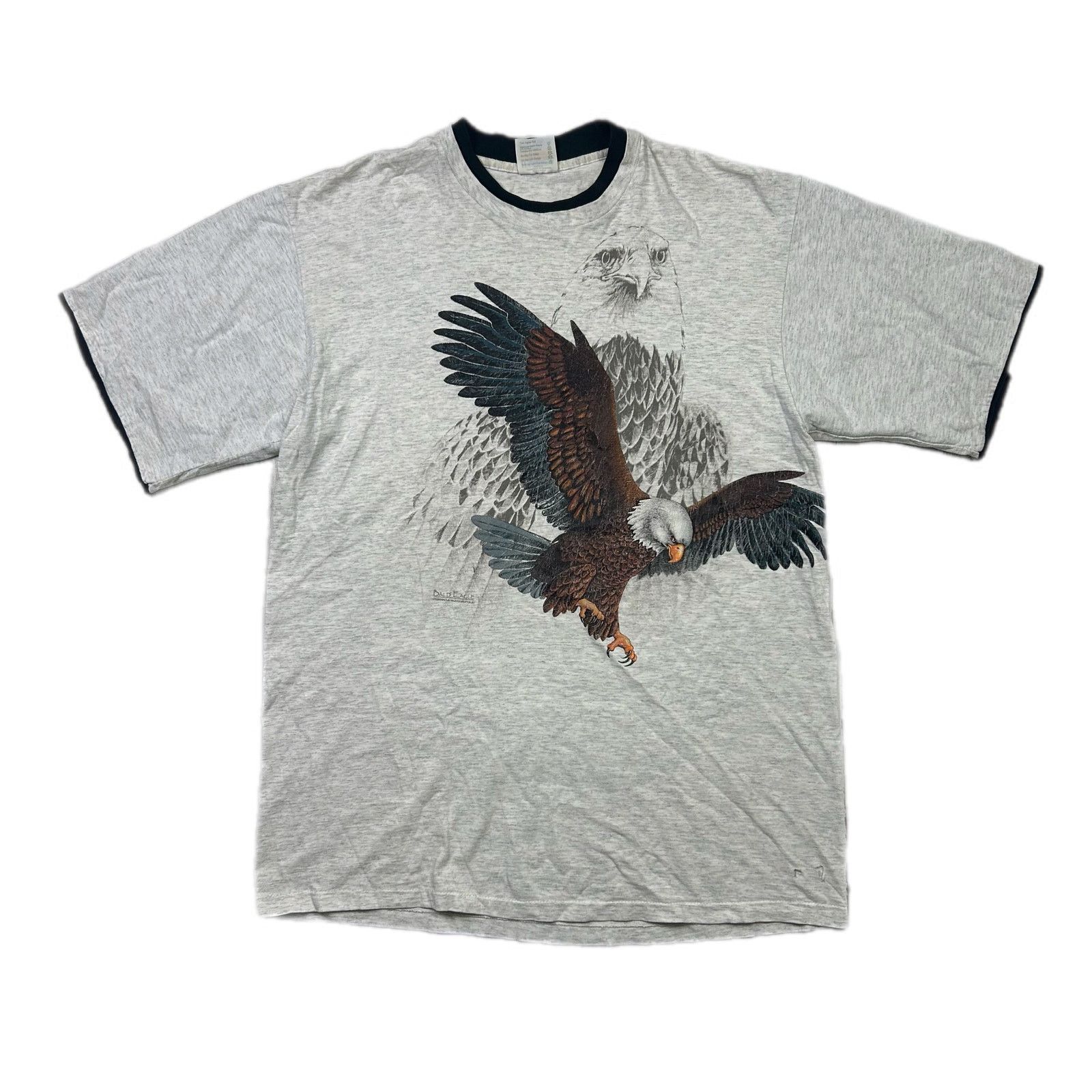 Vintage Vintage Bald Eagle T-Shirt Gray Hazelwood Premo USA Size US XL / EU 56 / 4 - 1 Thumbnail