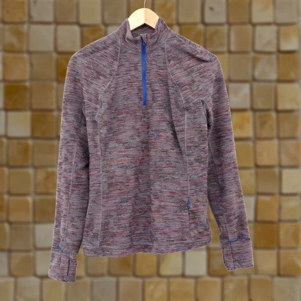 Lululemon Lululemon Its Rulu Run Half Zip Data Rush Jacquard Anchor Symphony Blue Sz 10 Size L / US 10 / IT 46 - 1 Thumbnail