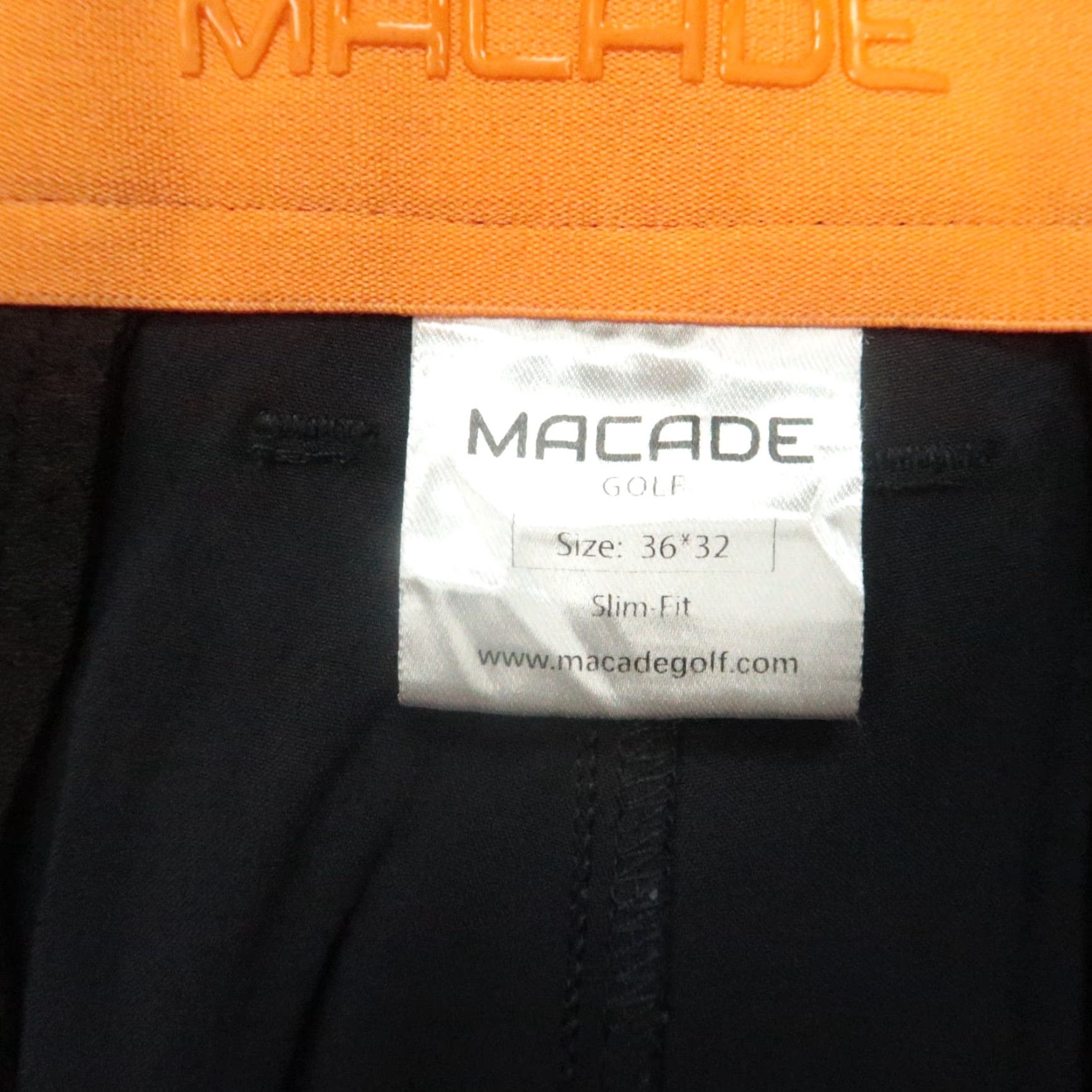 Vintage Macade Pants Men 36x32 Blue Slim Fit Tapered Chino Nylon Spandex Lightweight Pockets Belt Loops Size US 36 / EU 52 - 4 Thumbnail
