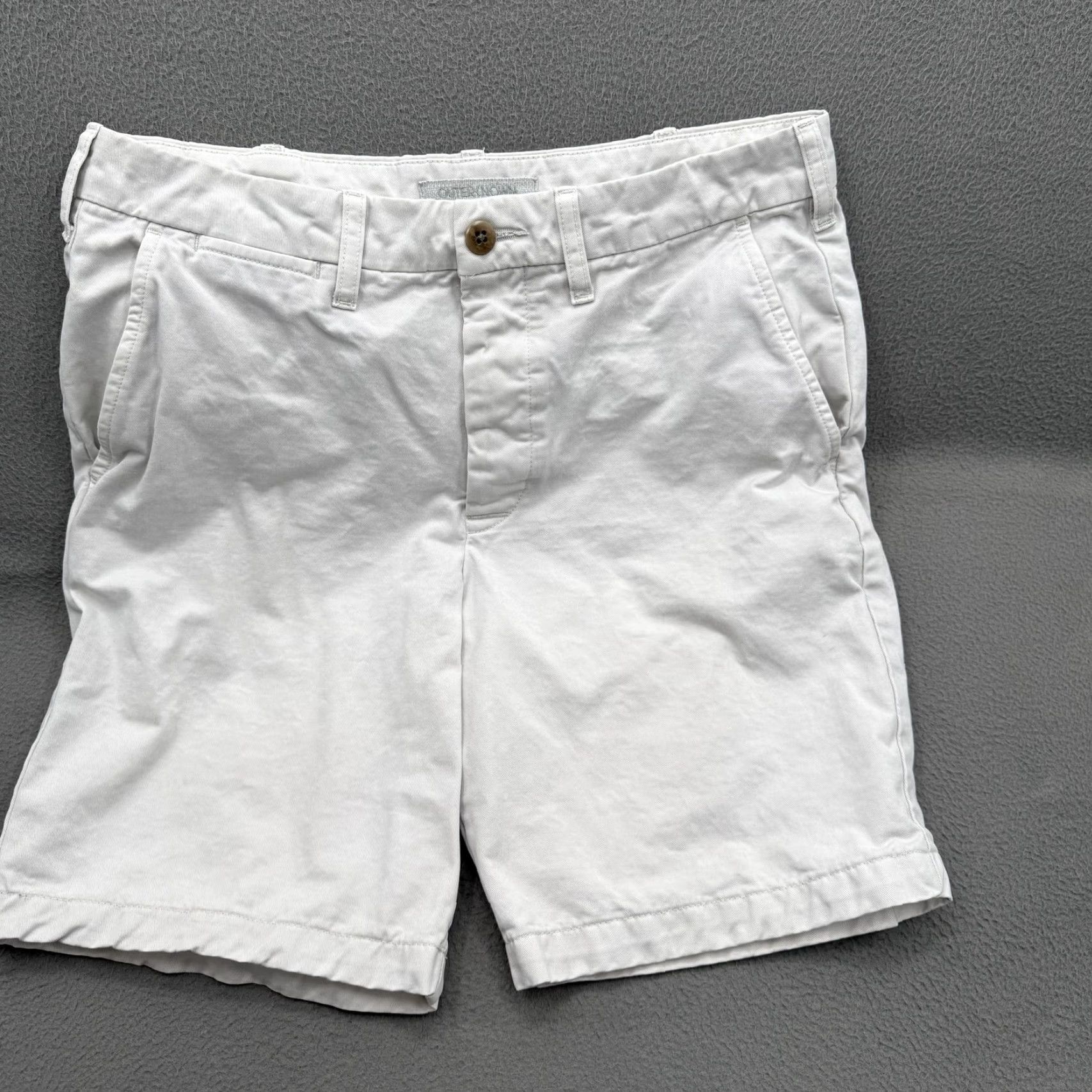 Outerknown Outerknown Shorts Mens 31 White Chino Organic Cotton 9 Inseam Casual Summer Size US 31 - 2 Thumbnail