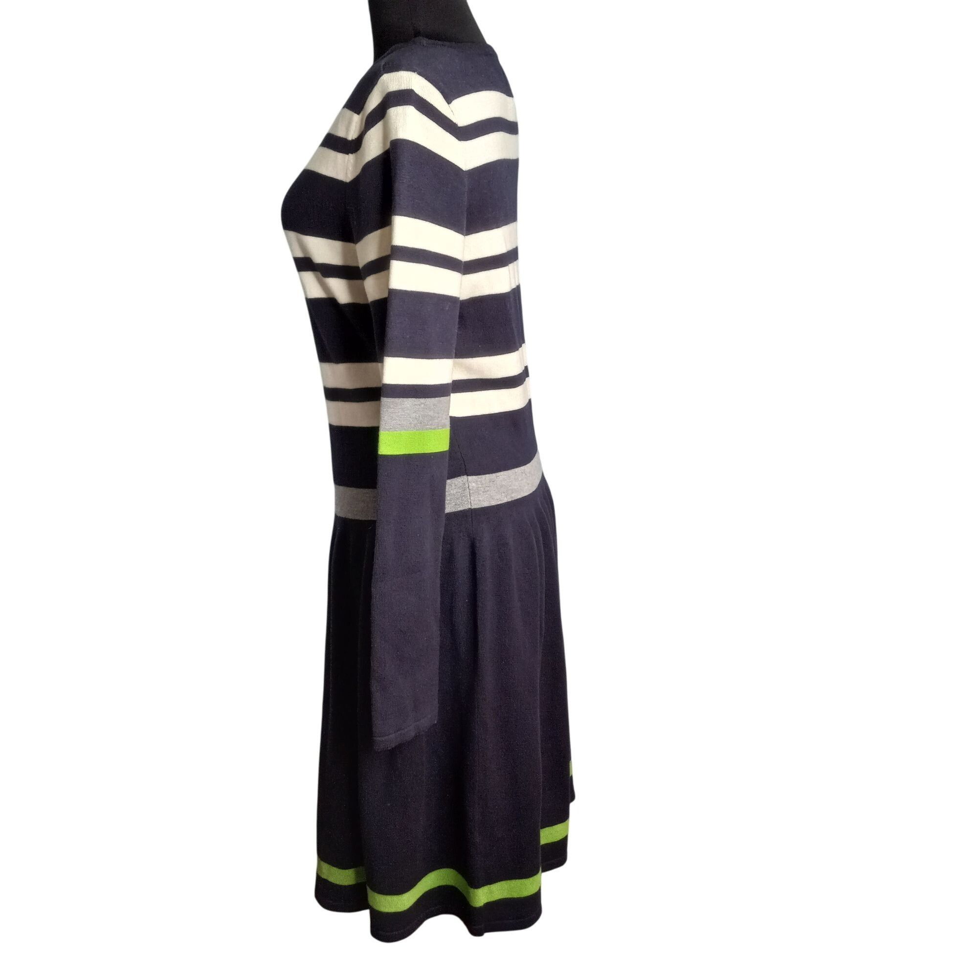 Vince Camuto Vince Camuto Size L Dress Womens Knit Sweater Striped Navy G Size L / US 10 / IT 46 - 3 Thumbnail