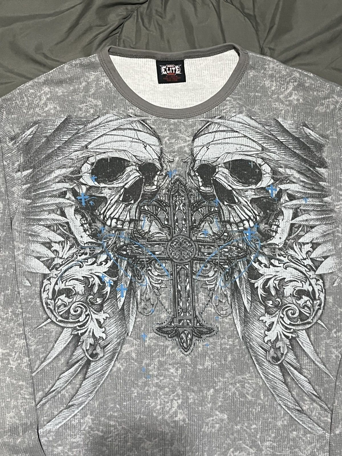 Other Elite MMA Y2k Skull Thermal LongSleeve Shirt Size US XL / EU 56 / 4 - 2 Thumbnail