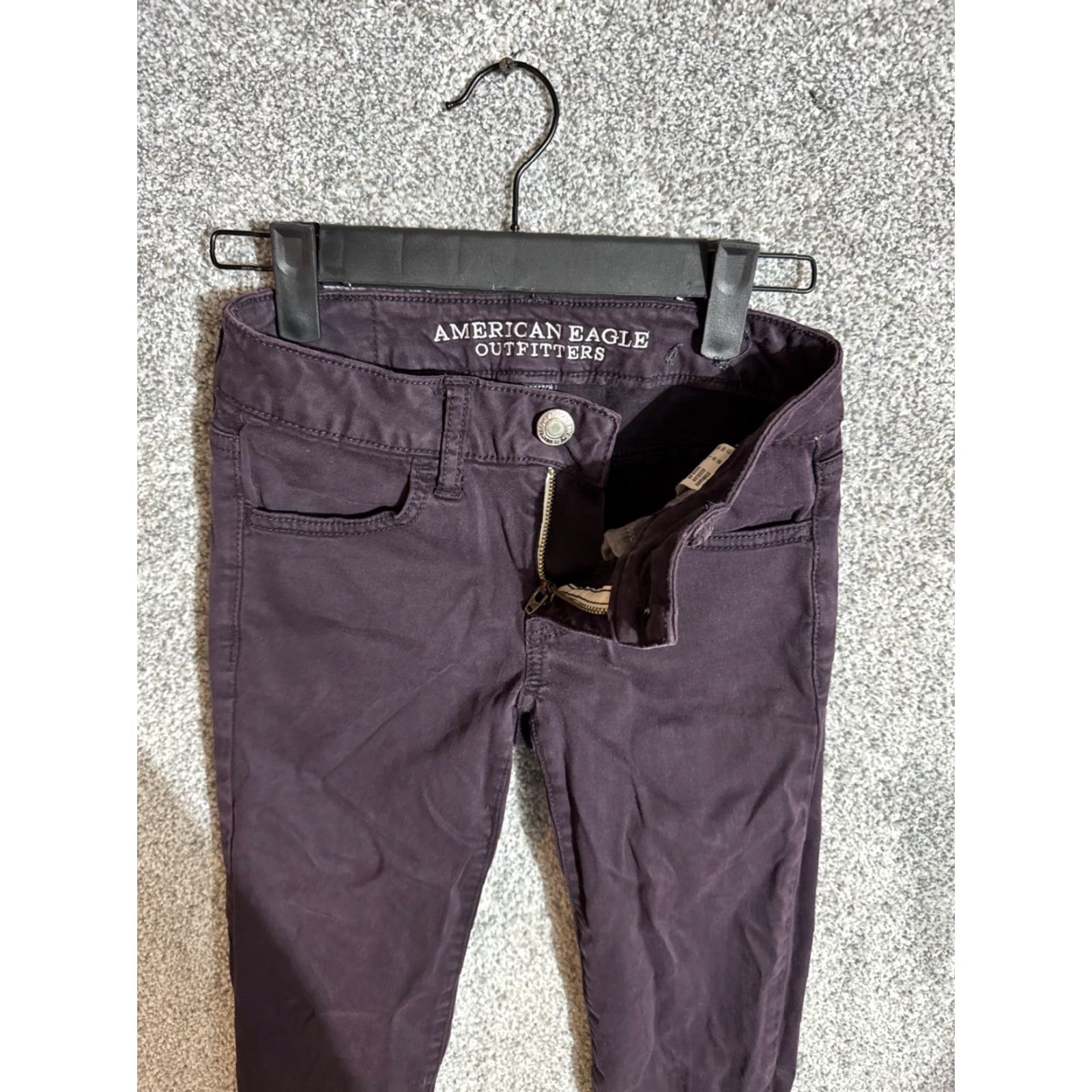 American Eagle Outfitters American Eagle Outfitters Jegging Pants Women 8 Purple Denim Stretch Skinny Y2K Retro Grunge City Womens Size 30" / US 8 / IT 44 - 7 Thumbnail