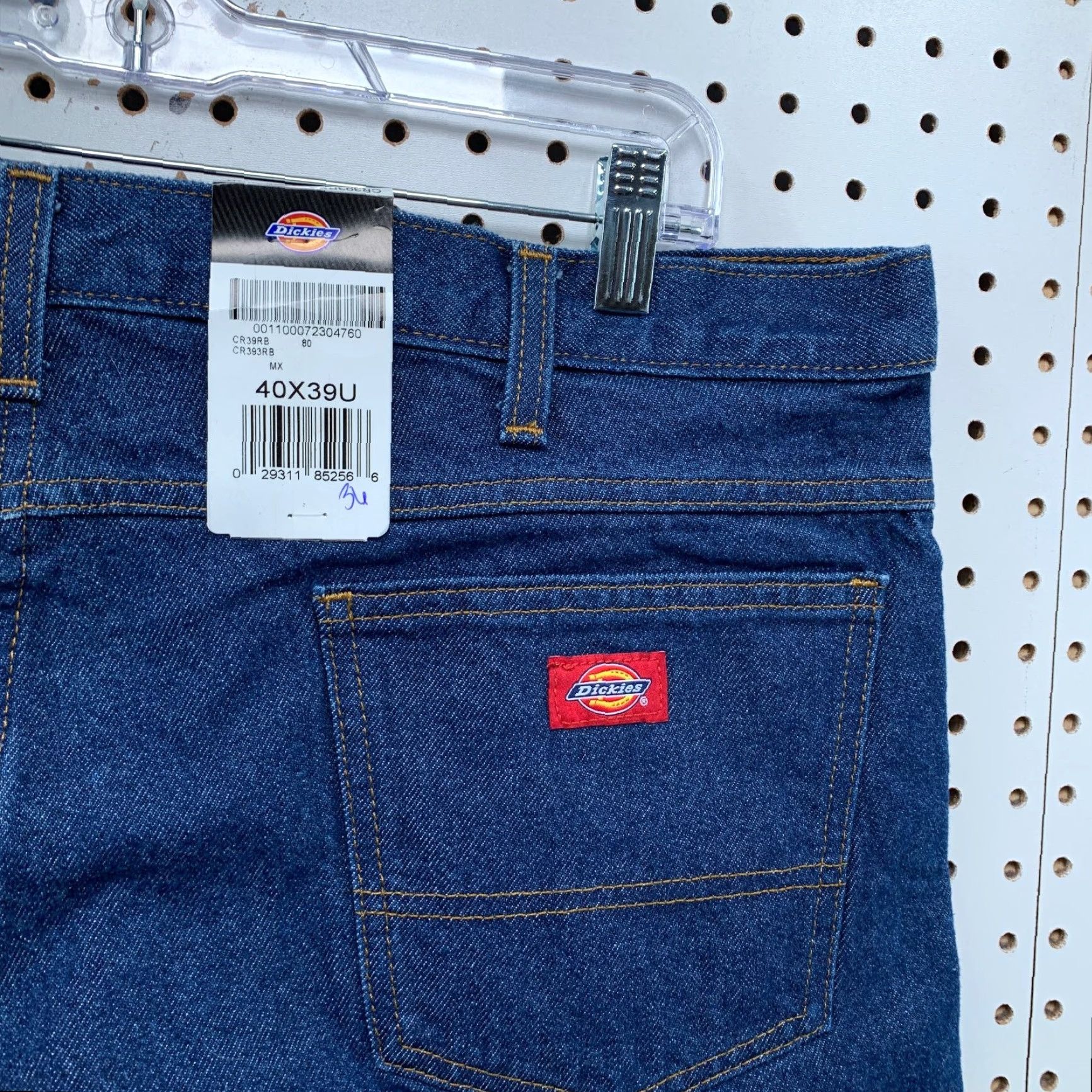 Dickies VINTAGE Dickies Denim Jeans Mens Blue Straight Fit 40X39 Industrial Relaxed NWT Size US 40 / EU 56 - 4 Thumbnail